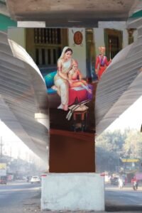 ahmednagar flyover shivsrushti उड्डाणपूलाच्या खांबावरील शिवसृष्टीचे शिवजयंतीस लोकार्पण-खा.डाॅ.सुजय विखे पाटील 4 ahmednagar flyover shivsrushti